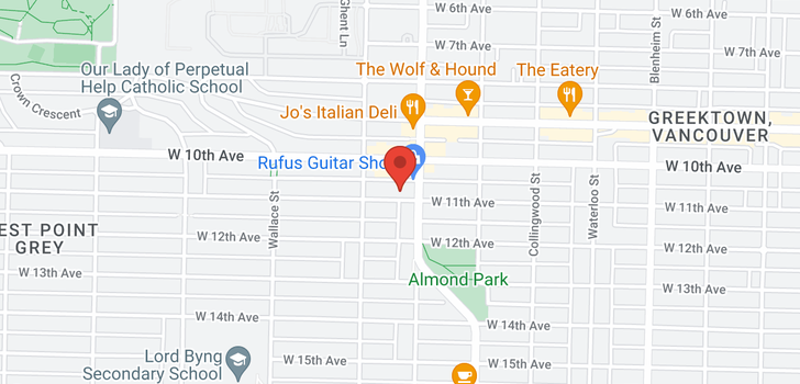 map of 3721 W 11TH AVENUE